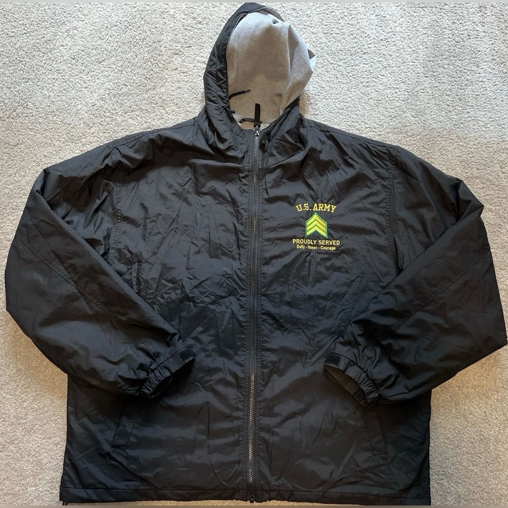Port Authority Men's XL U.S Army PROUDLY SERVED Duty - Honor - Courage Jacket